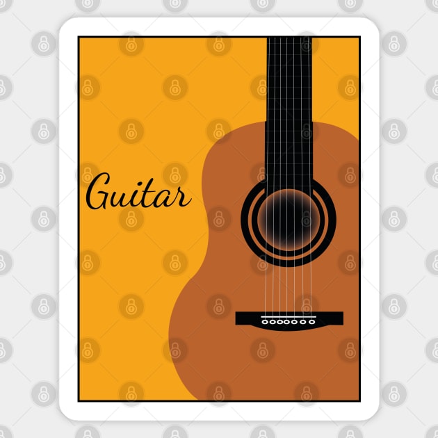 Guitar poster Sticker by HB WOLF Arts